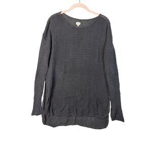 Wilfred Sweater Med Silk Cashmere Aritzia Crochet Open Knit Slit Whimsygoth Goth